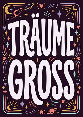 Träume Gross Inspirational Wall Art