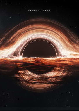Interstellar Gargantua Black Hole Poster