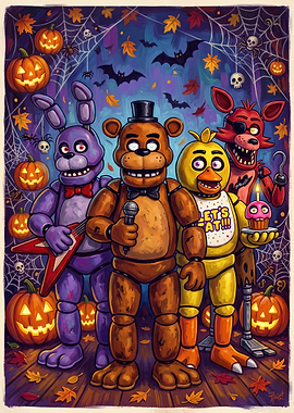 Five Nights at Freddy's Halloween Art