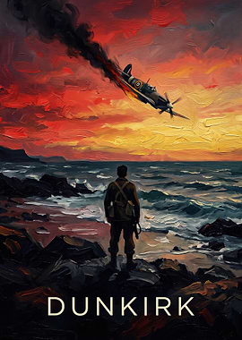 Dunkirk Soldier Watching Plane Crash