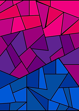Bisexual Pride Stained Glass Pattern