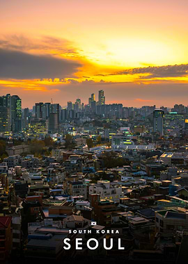 Seoul Cityscape at Sunset