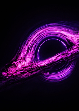 Vibrant Purple Black Hole Illustration
