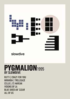 Slowdive Pygmalion Minimalist Album Poster