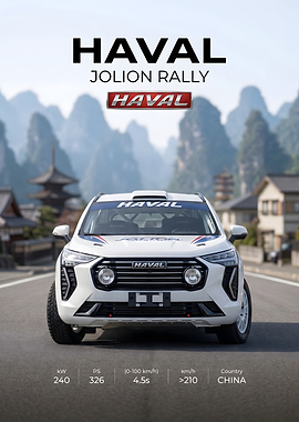 Haval Jolion Rally Car Poster