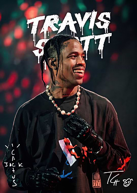 Travis Scott Concert Portrait Poster