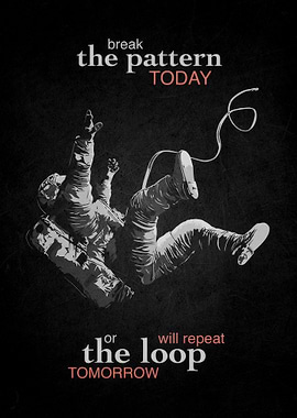 Break the Pattern Astronaut Poster