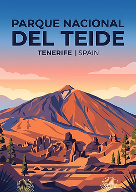 Teide National Park Travel Poster