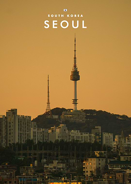 N Seoul Tower at Sunset