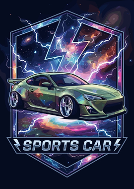 Cosmic Sports Car Lightning Emblem