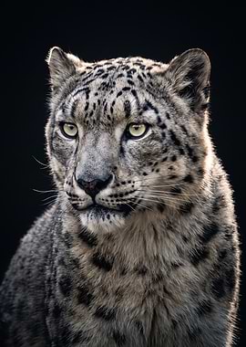Majestic Snow Leopard Portrait