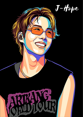J-Hope Pop Art Portrait