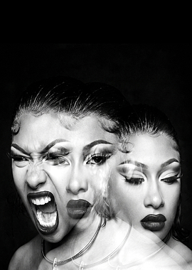 Megan Thee Stallion Double Exposure Portrait