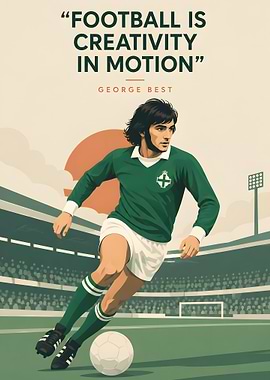 George Best Football Quote Poster