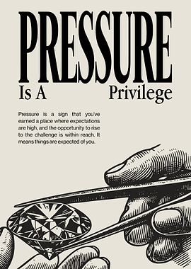 Pressure Is A Privilege Motivational Poster