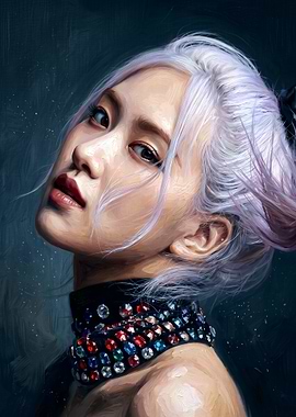 Oil Painting Portrait of Rose