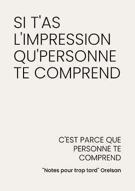 Orelsan Minimaliste Poster