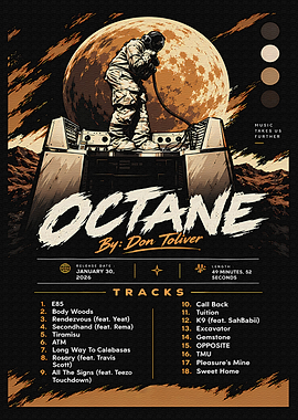 Don Toliver Octane Album Tracklist Poster