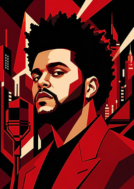 The Weeknd Pop Art Portrait