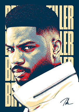 Bryson Tiller Pop Art Portrait