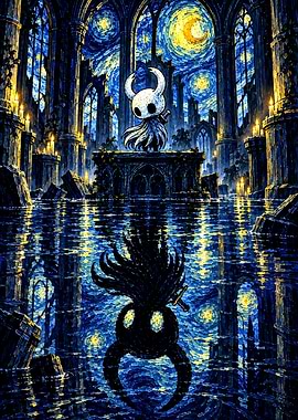 Hollow Knight Starry Night Fan Art