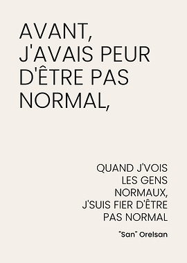 Orelsan Quote Minimalist Poster