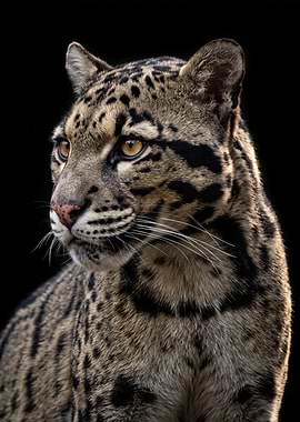 Portrait of a Clouded Leopard