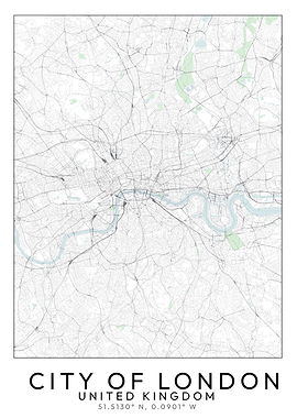 Minimalist Map of London
