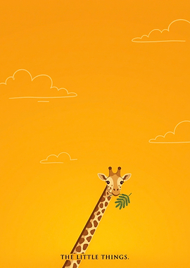 Minimalist Giraffe Illustration