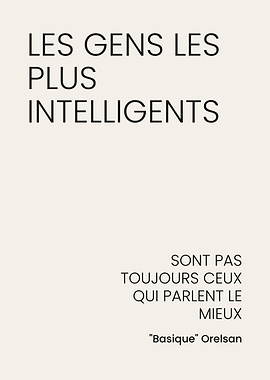 Orelsan Basique Quote Poster