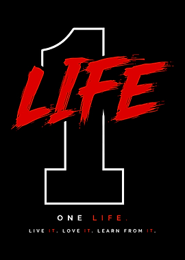 One Life Inspirational Typography Poster