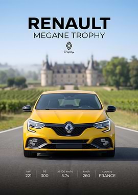 Renault Megane Trophy Car Poster