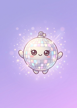 Cute Kawaii Disco Ball Character