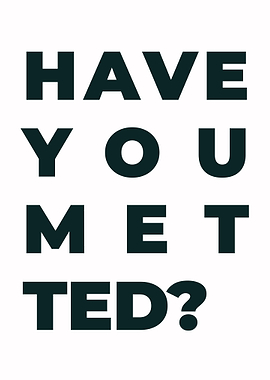 Have You Met Ted Typography Poster