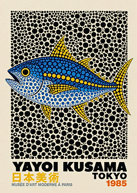 Yayoi Kusama Polka Dot Tuna Poster