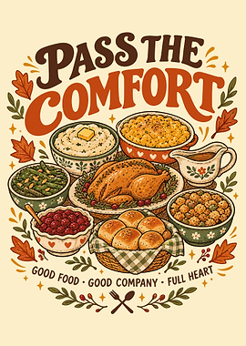 Pass the Comfort Thanksgiving Feast Illustration