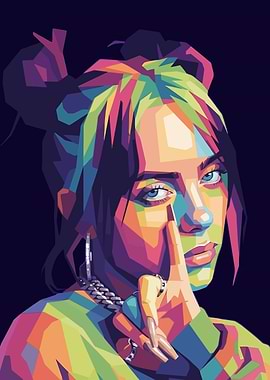 Billie Eilish WPAP Pop Art Portrait