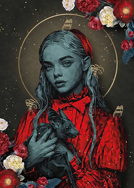 Low Poly Girl with Bat