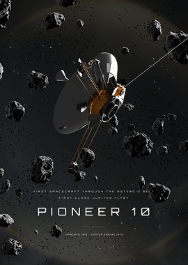 Pioneer 10 Space Mission Poster