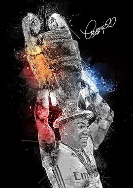 Casemiro Lifting Trophy Art