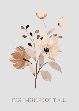 Minimalist Floral Art with Quote