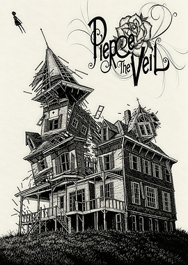 Pierce The Veil Haunted House Illustration