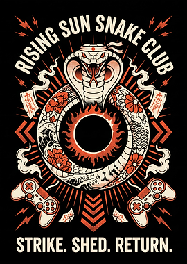 Rising Sun Snake Club Gaming Graphic