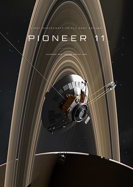 Pioneer 11 Space Mission Poster
