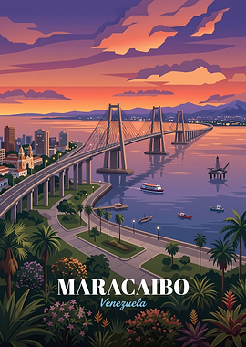 Maracaibo Venezuela Travel Poster