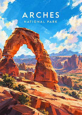 Arches National Park Travel Poster