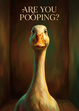 Funny Goose Bathroom Wall Art