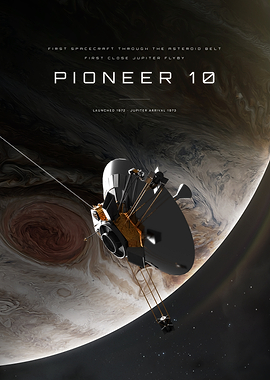 Pioneer 10 Space Mission Poster