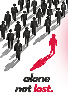 Alone Not Lost Inspirational Poster