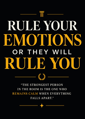 Rule Your Emotions Inspirational Quote Poster